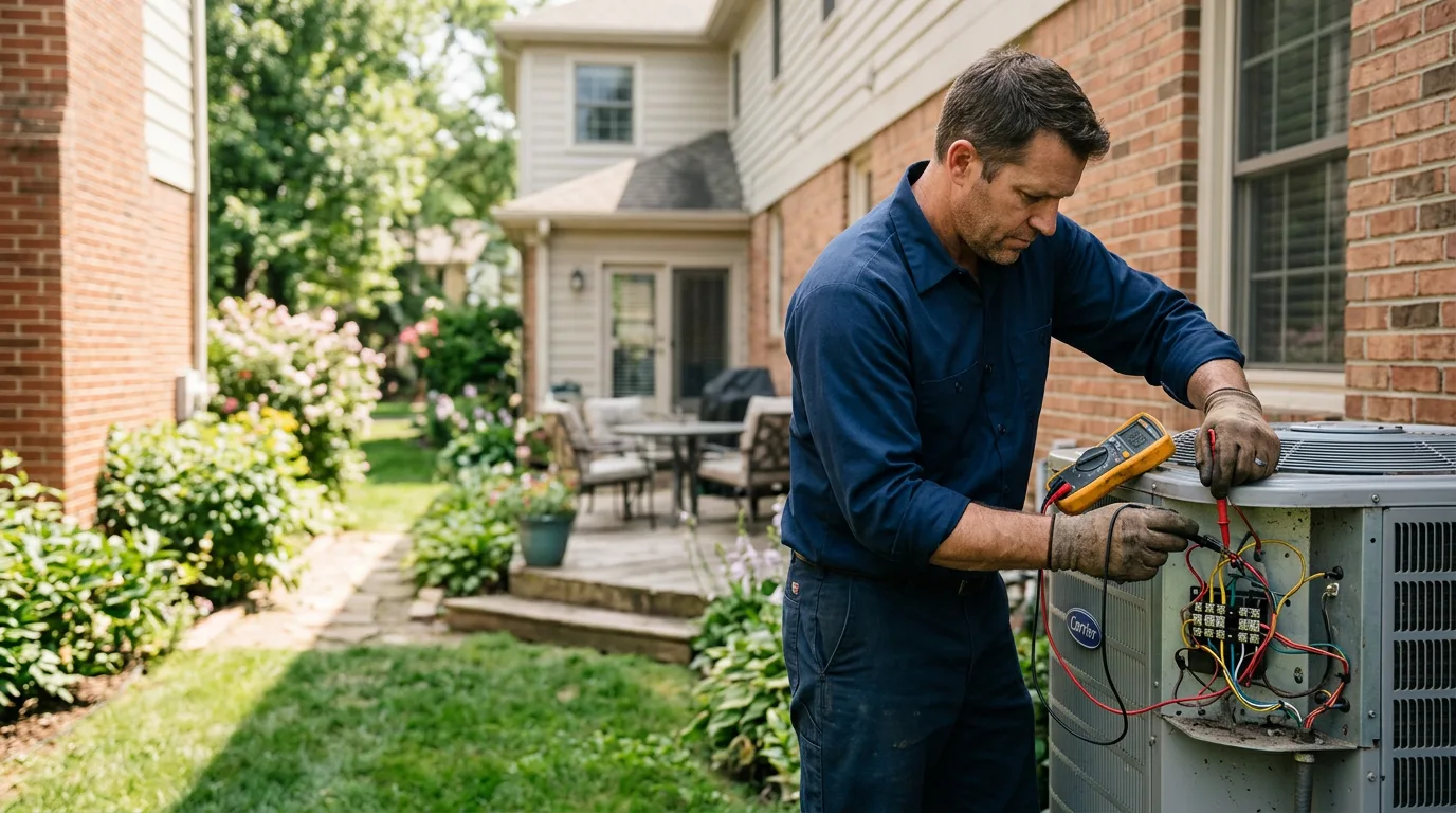 HVAC technician working near Valmeyer, IL